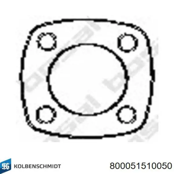 Кольца поршневые на 1 цилиндр, 2-й ремонт (+0,50) KOLBENSCHMIDT 800051510050