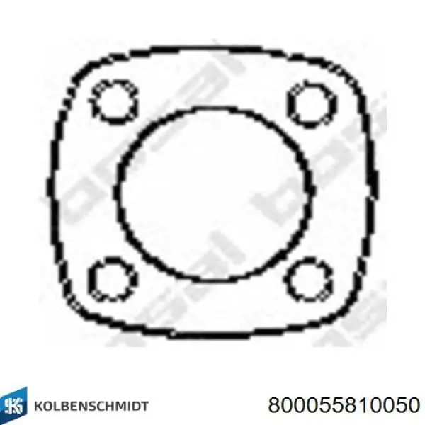 Кольца поршневые на 1 цилиндр, 2-й ремонт (+0,50) KOLBENSCHMIDT 800055810050