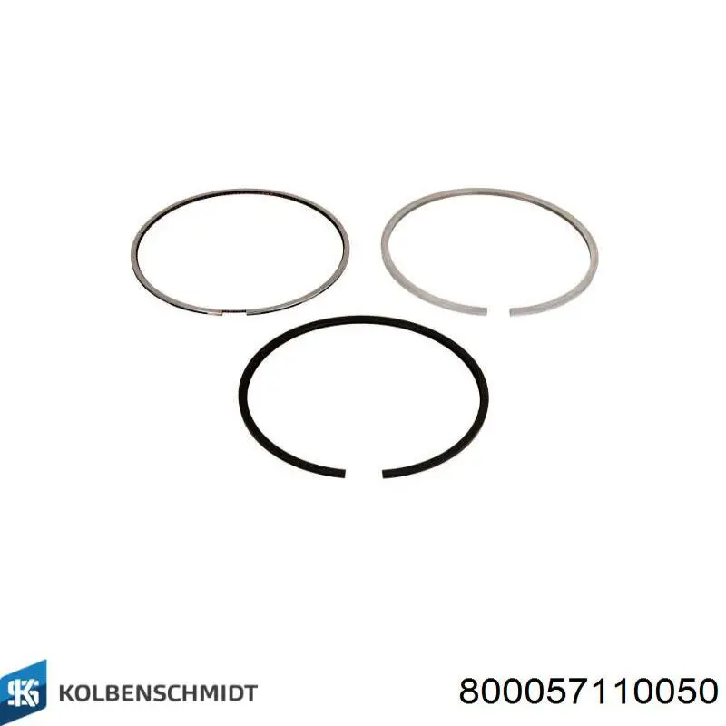 Комплект поршневых колец на 1 цилиндр, 2-й ремонт (+0,50) 800057110050 Kolbenschmidt