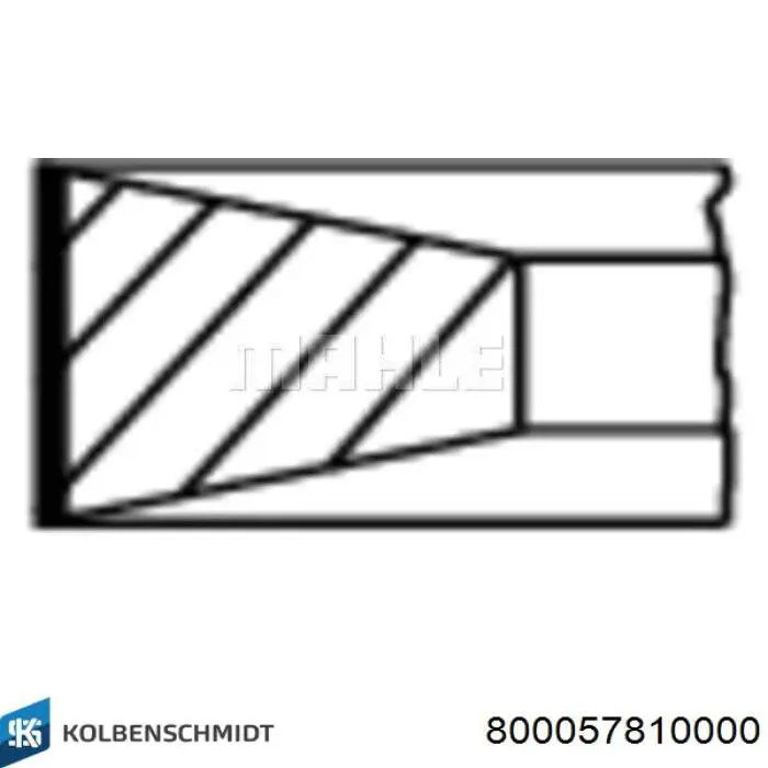 Комплект поршневых колец на 1 цилиндр, стандарт 2996623 Iveco