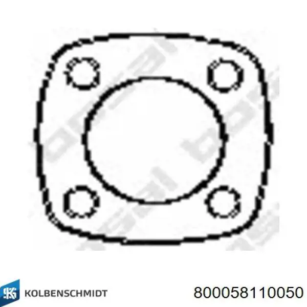 Кольца поршневые на 1 цилиндр, 2-й ремонт (+0,50) KOLBENSCHMIDT 800058110050