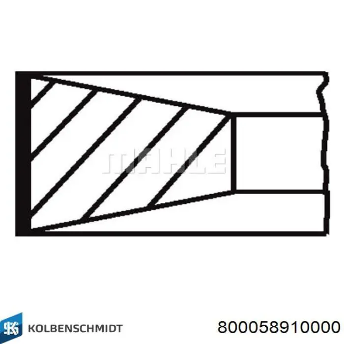 800058910000 Kolbenschmidt Поршневые кольца на 1 цилиндр, STD