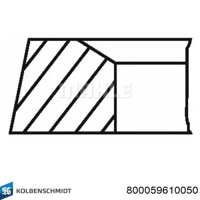 Купить 8938415000 NE/NPR Комплект поршневых колец на 1 цилиндр, 2-й ремонт (+0,50)
