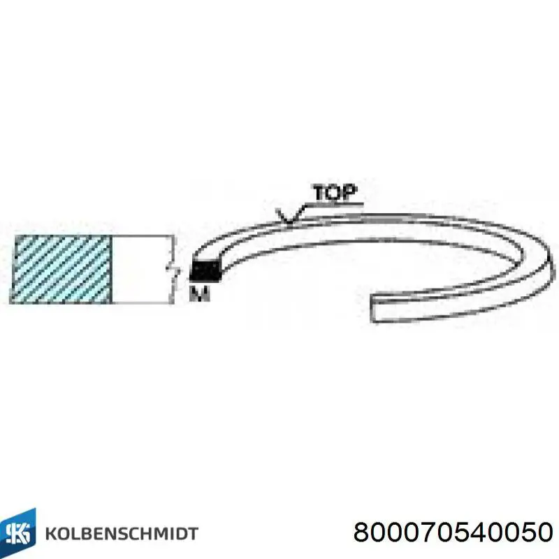 800070540050 Kolbenschmidt Кольца поршневые комплект на мотор, 2-й ремонт (+0,50)