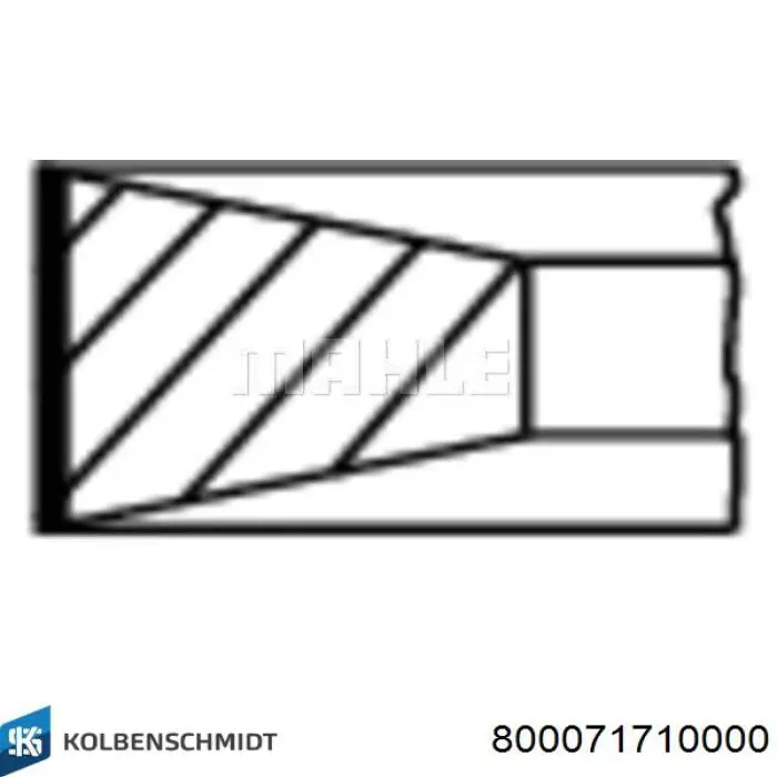 Комплект поршневых колец на 1 цилиндр, стандарт 0812450000 Goetze