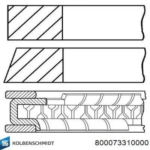 Кольца поршневые STD на 1 цилиндр Kolbenschmidt 800073310000 цена, от 12.57 USD