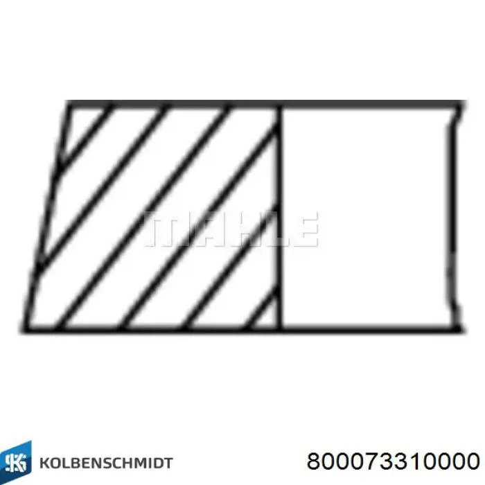 800073310000 Kolbenschmidt anéis do pistão para 1 cilindro, std.