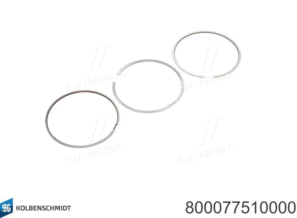 800077510000 Kolbenschmidt кольца поршневые на 1 цилиндр, std.