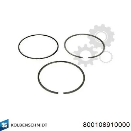Комплект поршневых колец на 1 цилиндр, STD Kolbenschmidt 800108910000