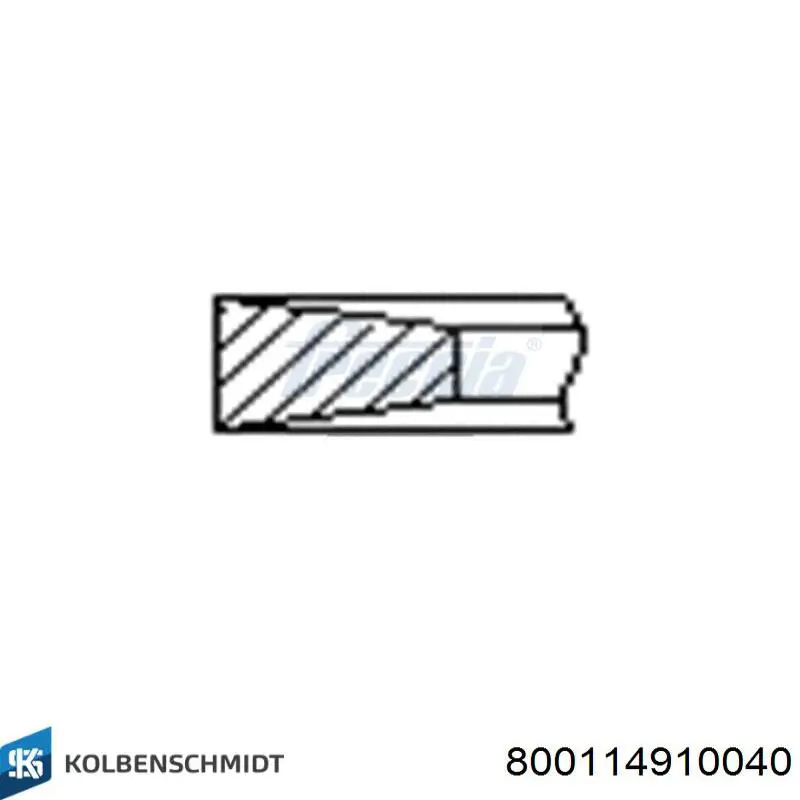 800114910040 Kolbenschmidt кольца поршневые на 1 цилиндр, 2-й ремонт (+0,50)