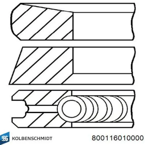 Кольца поршневые STD на 1 цилиндр Kolbenschmidt 800116010000 цена, от 30.03 USD