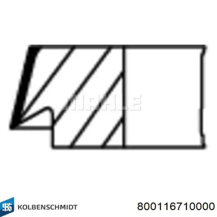 Комплект поршневых колец на 1 цилиндр, стандарт 791413004 SM