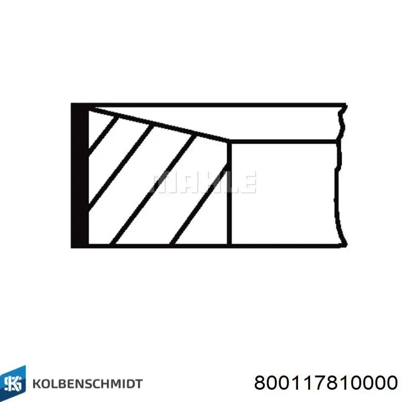 Кільця поршневі компресора, на 1 циліндр, STD 800117810000 Kolbenschmidt