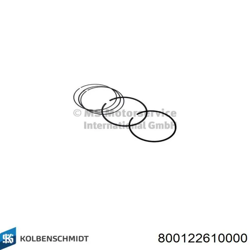 Кольца поршневые компрессора на 1 цилиндр, STD Kolbenschmidt 800122610000
