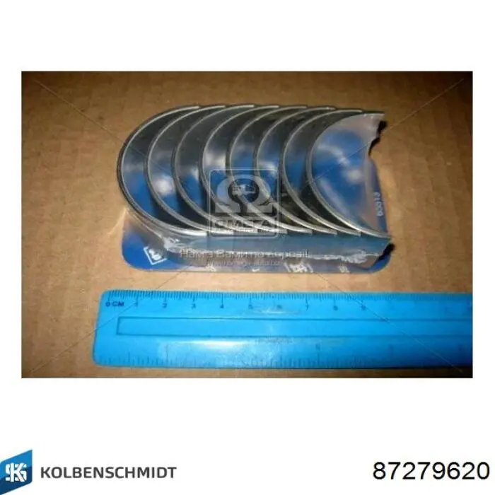 87279620 Kolbenschmidt Вкладыши коленвала шатунные комплект 2-й ремонт