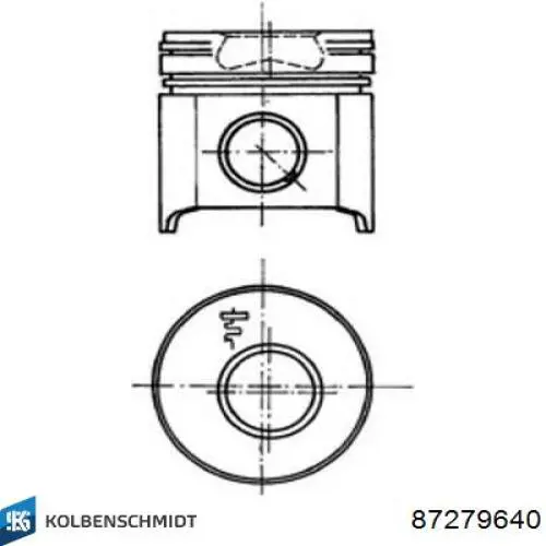 87279640 Kolbenschmidt Вкладыши коленвала, шатунные, комплект, 4-й ремонт (+1,00)