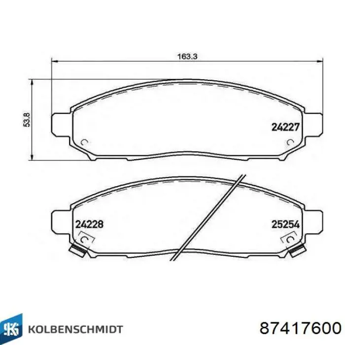 Шатунные вкладыши коленчатого вала Kolbenschmidt 87417600 цена, от 48.11 USD