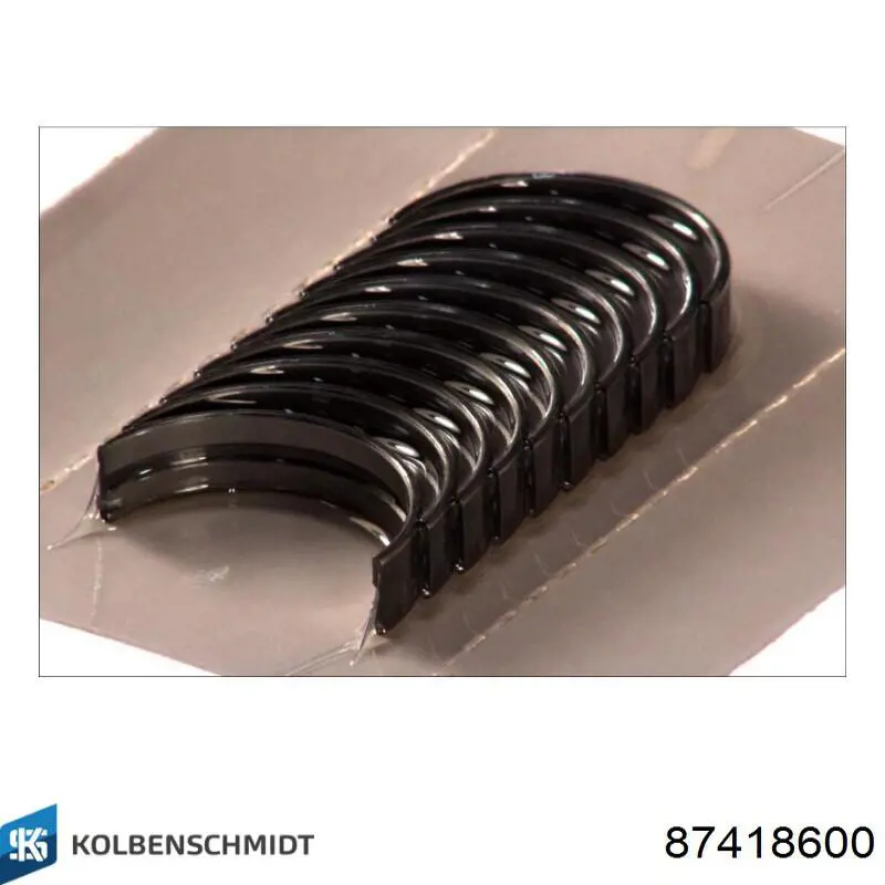 Купить 87418600 Kolbenschmidt Вкладыши коленвала, коренные, комплект, стандарт (STD)