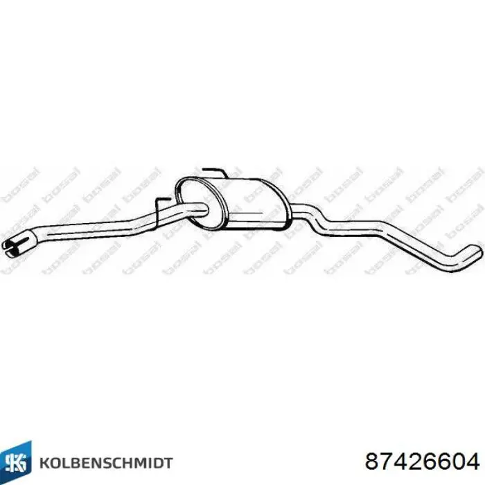 Вкладыши коленвала коренные, комплект, стандарт (STD) 87426604 Kolbenschmidt