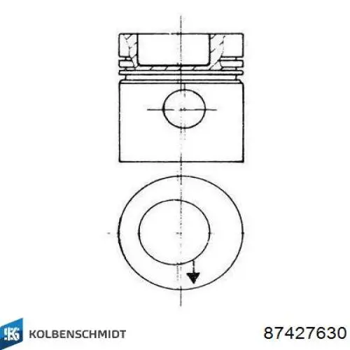87427630 Kolbenschmidt Вкладыши коленвала, коренные, комплект, 3-й ремонт (+0,75)