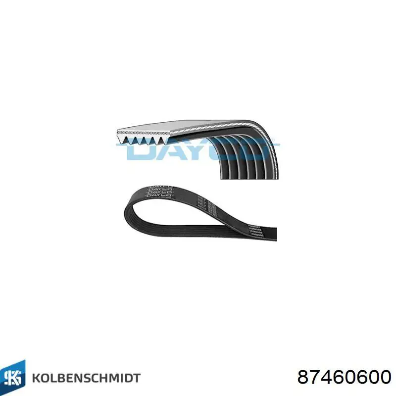 Вкладыши коленвала коренные, комплект, стандарт (STD) 87460600 Kolbenschmidt