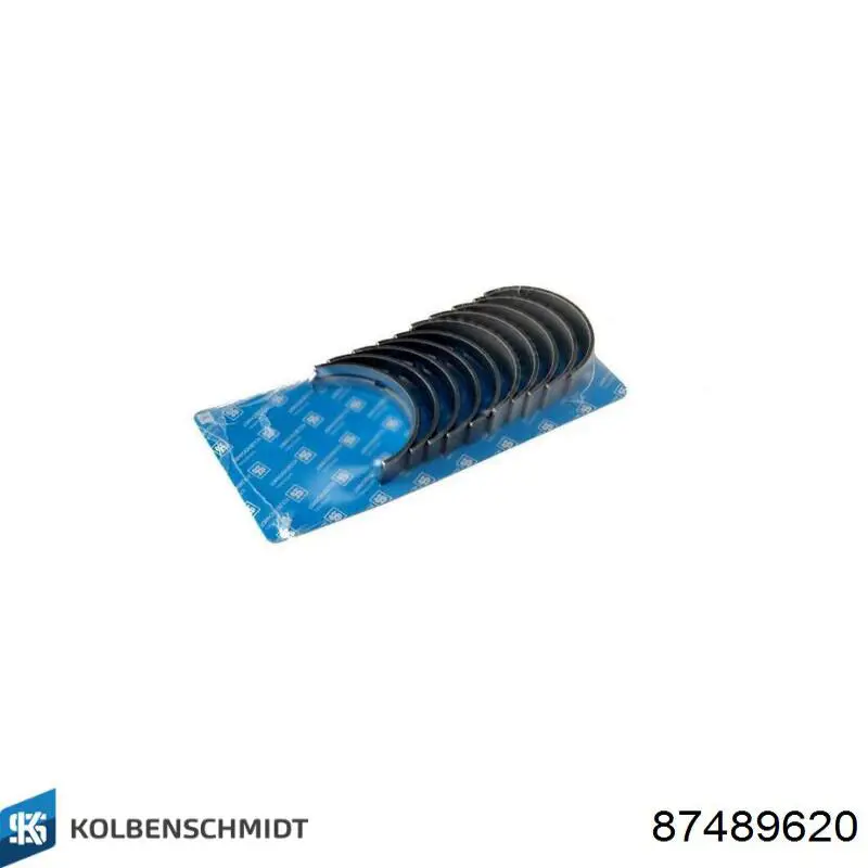 Вкладыши коленвала коренные, комплект, 2-й ремонт (+0,50) 87489620 Kolbenschmidt