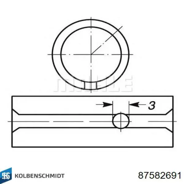 Втулка шатуна коленвала Kolbenschmidt 87582691 цена, от 10.03 USD