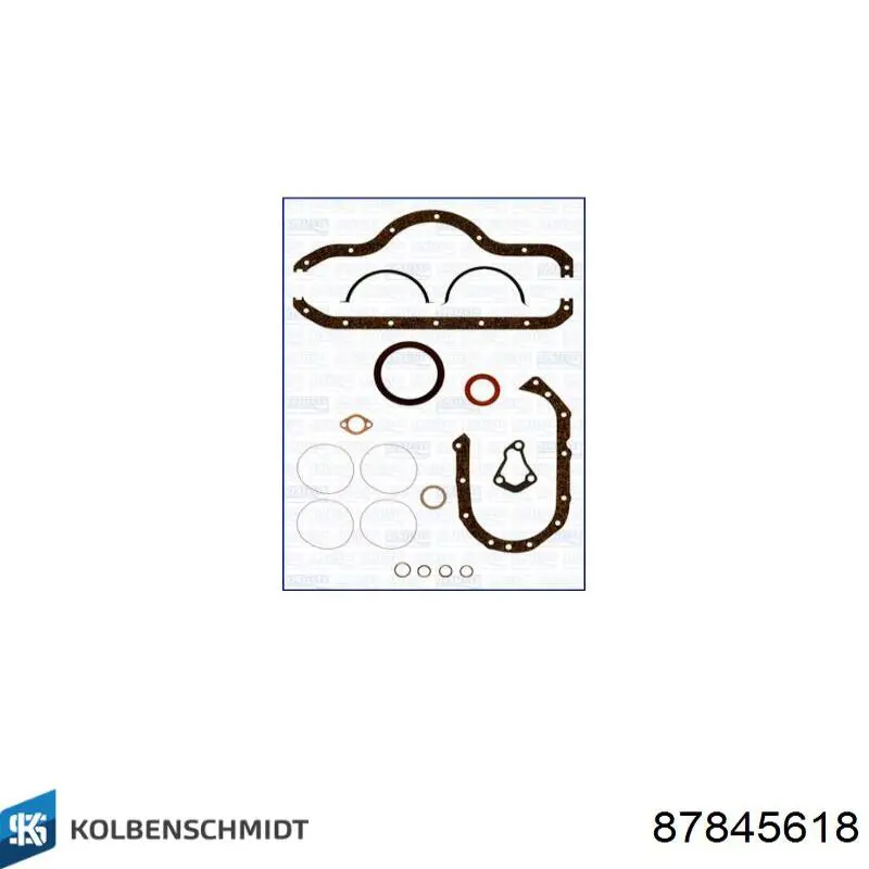 87845618 Kolbenschmidt Вкладыши коленвала шатунные комплект 1-й ремонт