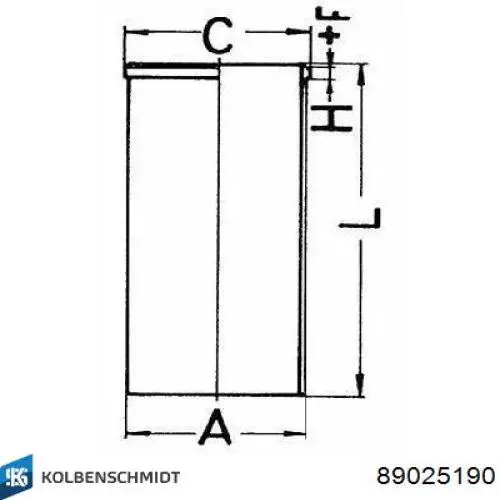 89025190 Kolbenschmidt Поршневая гильза