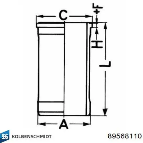 Гильза поршневая 89568110 Kolbenschmidt