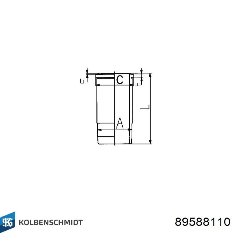 Купить 89588110 Kolbenschmidt Гильза поршневая