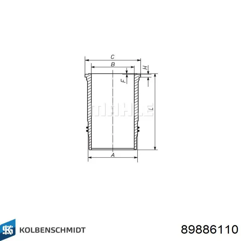 Купить 89886110 Kolbenschmidt Гильза поршневая