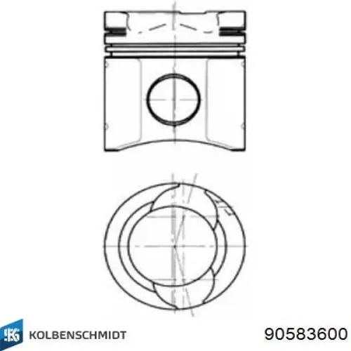 Поршень на 1 цилиндр 90583600 Kolbenschmidt