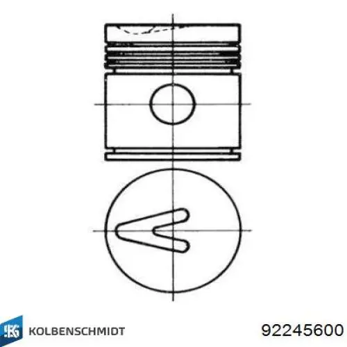 92245600 Kolbenschmidt Поршень в комплекте на 1 цилиндр, STD