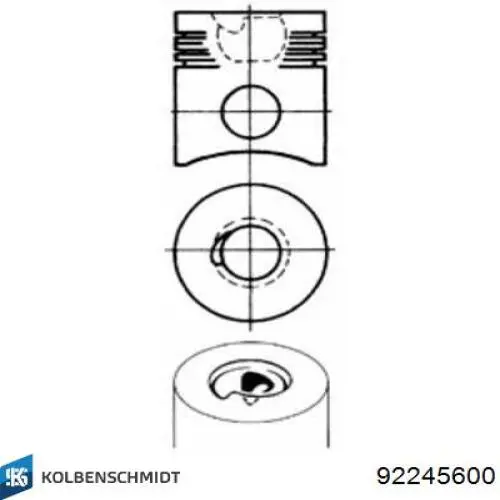 Купить 92245600 Kolbenschmidt Поршень на 1 цилиндр