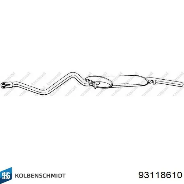 Поршень в комплекте на 1 цилиндр, 3-й ремонт (+0,60) 93118610 Kolbenschmidt