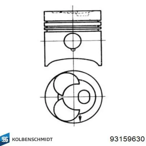 1028940011 Mopart Поршень в комплекте на 1 цилиндр, 4-й ремонт (+1,00)