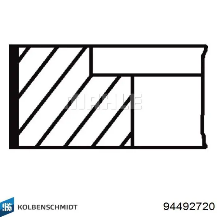 Поршень в комплекте на 1 цилиндр, 2-й ремонт (+0,50) Kolbenschmidt 94492720 цена, от 50.79 USD