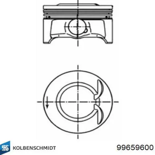 Поршень на 1 цилиндр 99659600 Kolbenschmidt