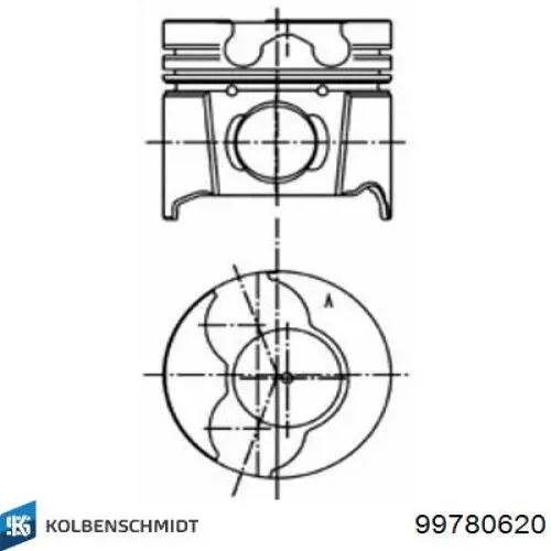 99780620 Kolbenschmidt Поршня, 2-й ремонт