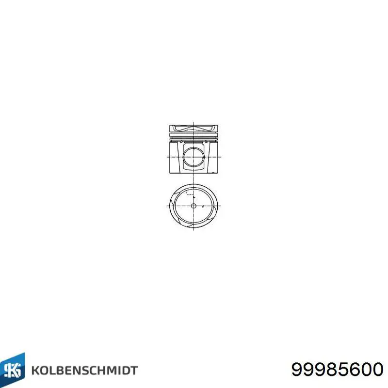 Поршня на 1 цилиндр, STD Kolbenschmidt 99985600