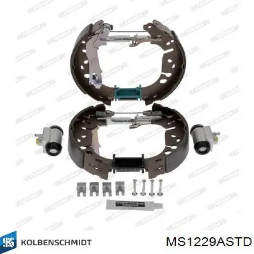 Вкладыши коленвала коренные, комплект, стандарт (STD) MS1229ASTD Kolbenschmidt