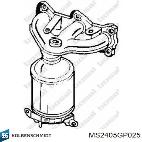 MS2405GP025 Kolbenschmidt вкладыши коленвала коренные, комплект, 1-й ремонт (+0,25)