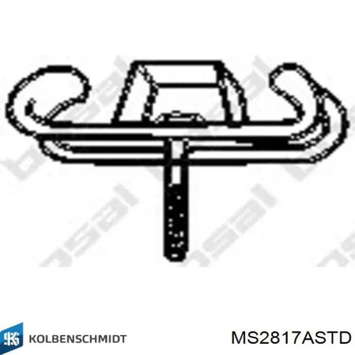 Вкладыши коленвала коренные, комплект, стандарт (STD) MS2817ASTD Kolbenschmidt