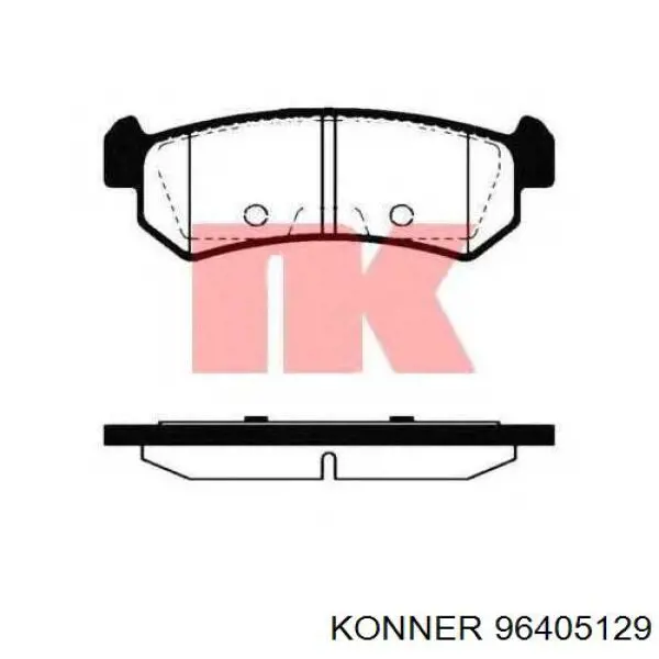 Передние тормозные колодки 96405129 Konner