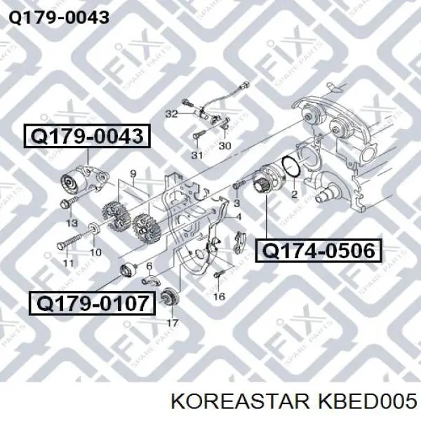 Натяжитель ремня ГРМ Koreastar KBED005