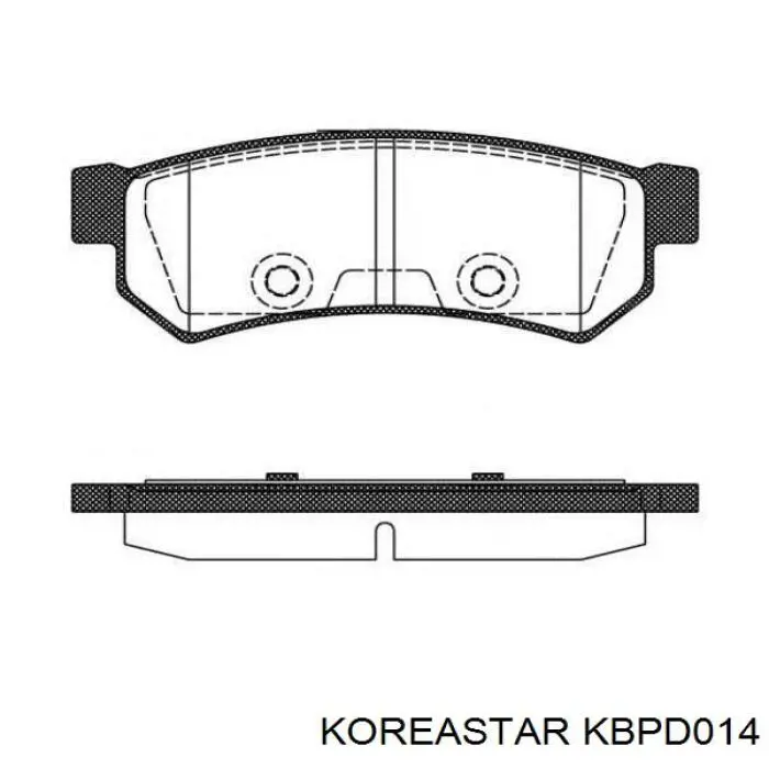 KBPD014 Koreastar колодки тормозные задние дисковые