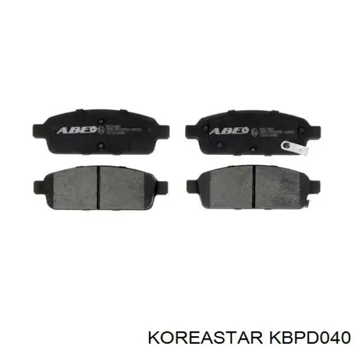 Колодки тормозные задние дисковые Koreastar KBPD040