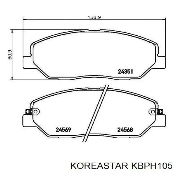 KBPH105 Koreastar Колодки передние