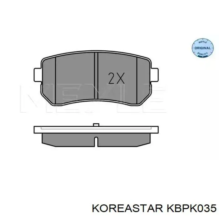 Задние тормозные колодки KBPK035 Koreastar